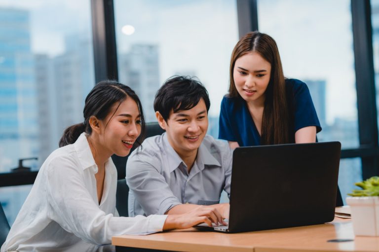 employees working on a project